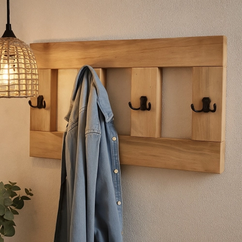 WDC-17 WIESZAK ŚCIENNY  DREWNIANY LITE Dąb Olcha Rozmiar od 50 do 120 cm